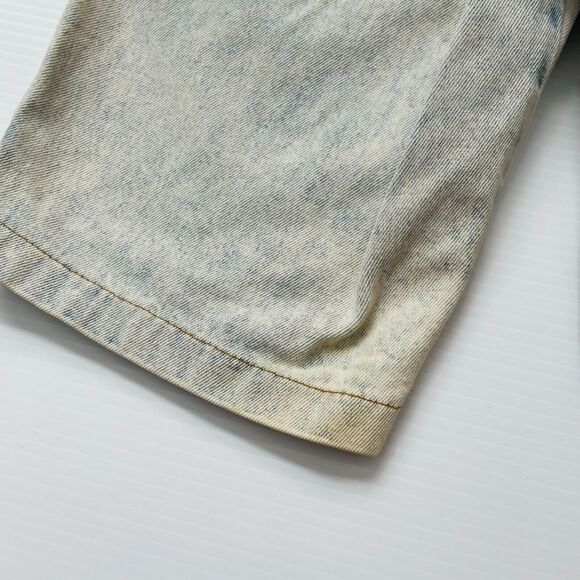 Jou Jou Vintage Shorts Tapered Light Wash 100% Cotton High Rise Patched Size 9 - Picture 11 of 13